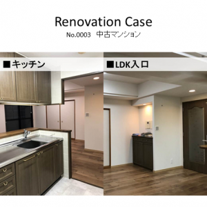 LDK入口側からみたキッチン